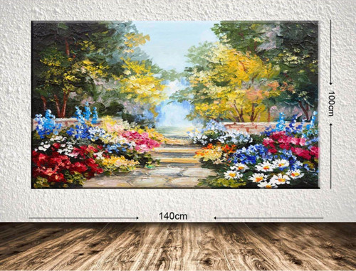 Dev Boyut Manzara Kanvas Tablo 100x140 cm