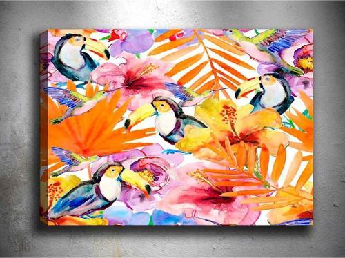 30x40 cm Tropikal Kanvas Tablo
