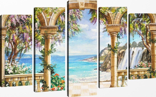 5 Parçalı Kanvas Tablo 60x100 cm