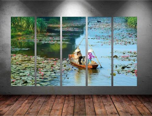 Dev Boyut 5 Parçalı Kanvas Tablo 150x90 cm