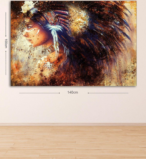 Dev Boyut Dekoratif Kanvas Tablo 100x140 cm