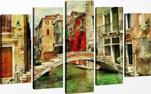 5 Parçalı Kanvas Tablo 60x100 cm