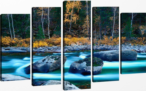5 Parçalı Kanvas Tablo 60x100 cm