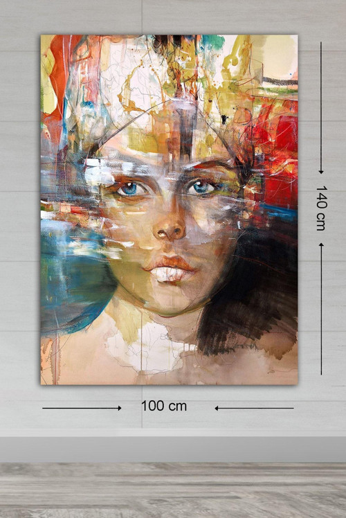 Dev Boyut Dekoratif Kanvas Tablo 100x140 cm