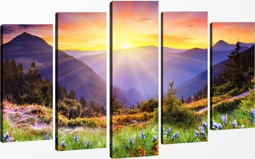 5 Parçalı Kanvas Tablo 60x100 cm