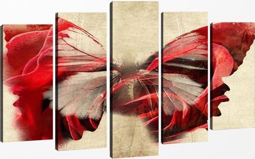 5 Parçalı Kanvas Tablo 60x100 cm