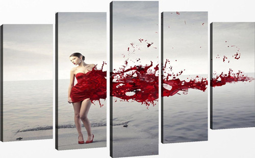 5 Parçalı Kanvas Tablo 60x100 cm