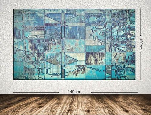 Dev Boyut Soyut Kanvas Tablo 100x140 cm