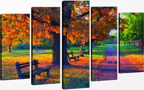 5 Parçalı Kanvas Tablo 60x100 cm
