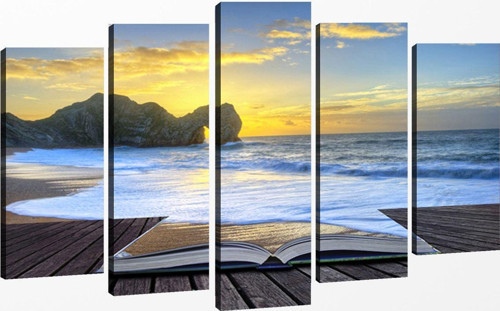5 Parçalı Kanvas Tablo 60x100 cm
