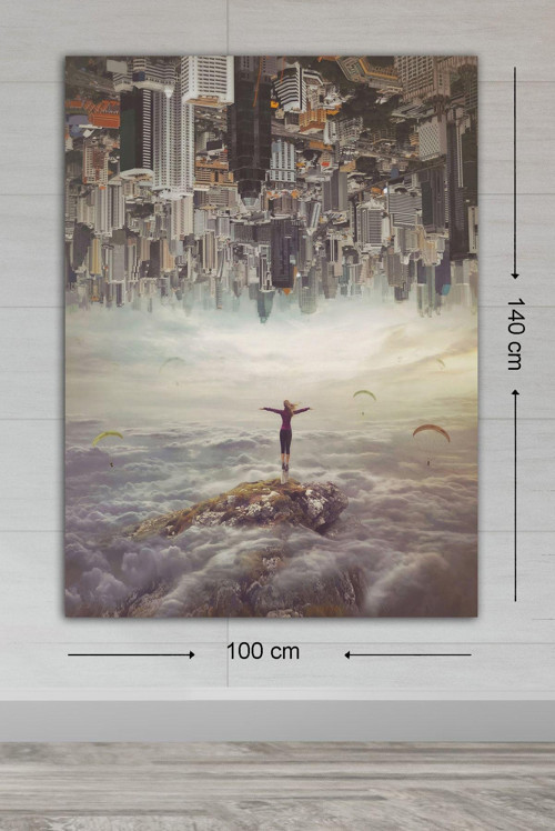 Dev Boyut Dekoratif Kanvas Tablo 100x140 cm
