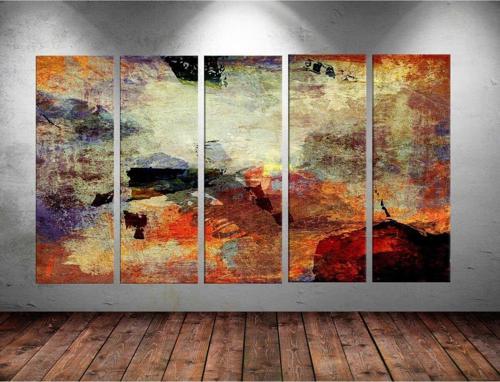 Dev Boyut 5 Parçalı Kanvas Tablo 150x90 cm