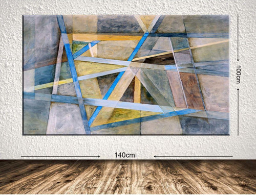 Dev Boyut Soyut Kanvas Tablo 100x140 cm