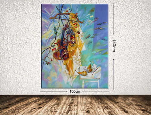 Dev Boyut Dekoratif Kanvas Tablo 100x140 cm