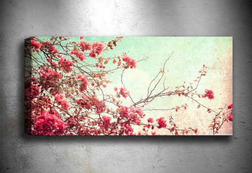 30x90 cm Çiçek Kanvas Tablo