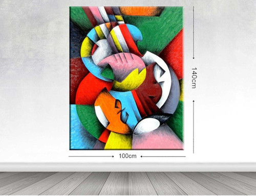 Dev Boyut Soyut Kanvas Tablo 100x140 cm