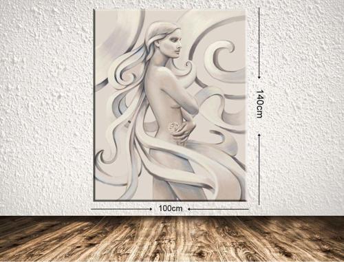Dev Boyut Dekoratif Kanvas Tablo 100x140 cm