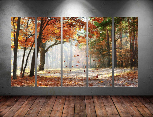 Dev Boyut 5 Parçalı Kanvas Tablo 150x90 cm