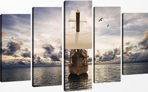 5 Parçalı Kanvas Tablo 60x100 cm