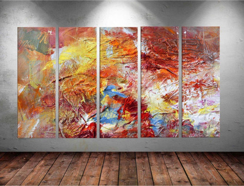 Dev Boyut 5 Parçalı Kanvas Tablo 150x90 cm