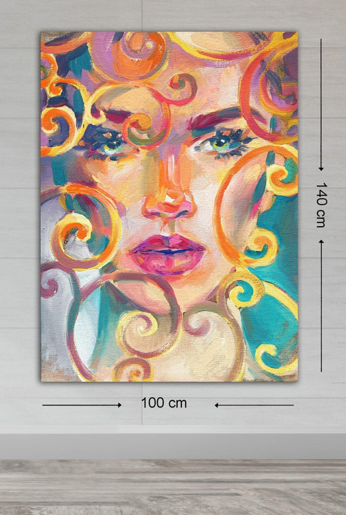 Dev Boyut Dekoratif Kanvas Tablo 100x140 cm