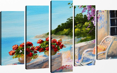 5 Parçalı Kanvas Tablo 60x100 cm