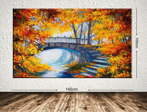 Dev Boyut Manzara Kanvas Tablo 100x140 cm