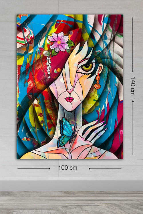 Dev Boyut Dekoratif Kanvas Tablo 100x140 cm