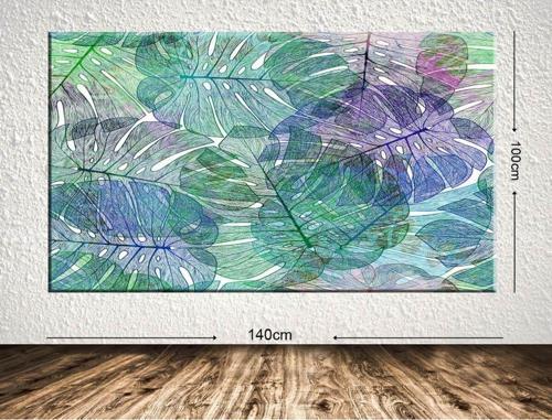 Dev Boyut Çiçek Kanvas Tablo 100x140 cm