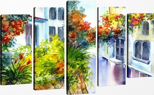 5 Parçalı Kanvas Tablo 60x100 cm