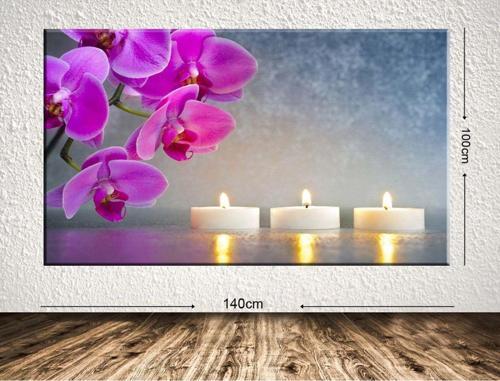 Dev Boyut Çiçek Kanvas Tablo 100x140 cm