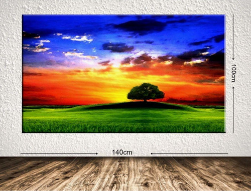 Dev Boyut Manzara Kanvas Tablo 100x140 cm