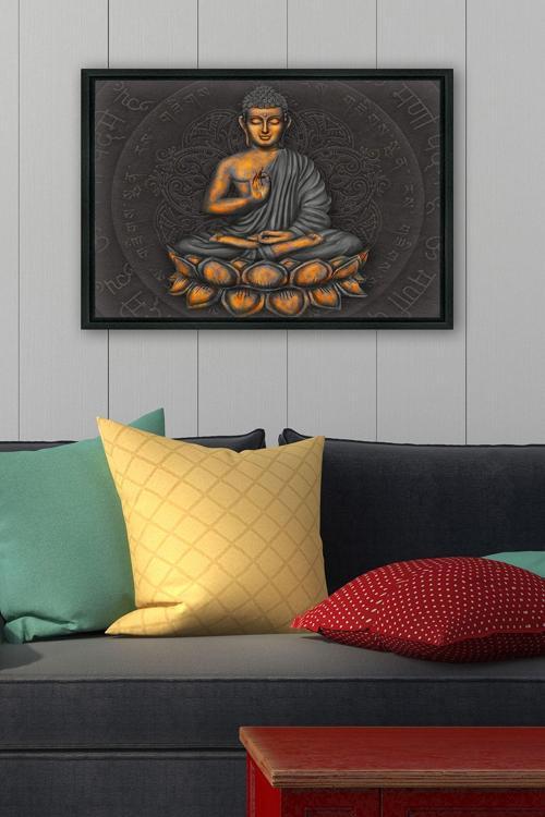 Siyah L Çerçeve Kanvas Tablo 55x75 cm