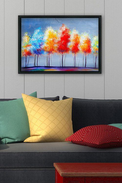 Siyah L Çerçeve Kanvas Tablo 75x105 cm