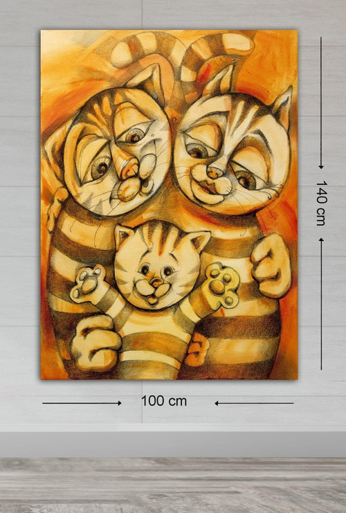 Dev Boyut Dekoratif Kanvas Tablo 100x140 cm