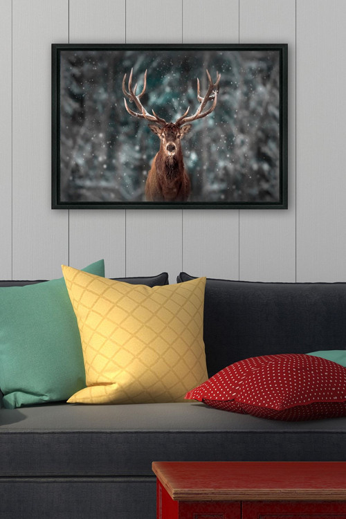 Siyah L Çerçeve Kanvas Tablo 55x75 cm