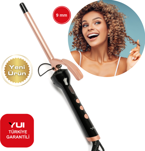 KB58 Seramik Plaka Afro Dalga 9mm Kıvırcık Saç Maşası (Yui Türkiye Garantili)