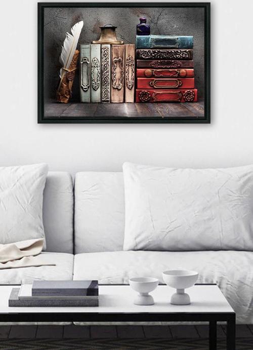 Siyah L Çerçeve Kanvas Tablo 75x105 cm