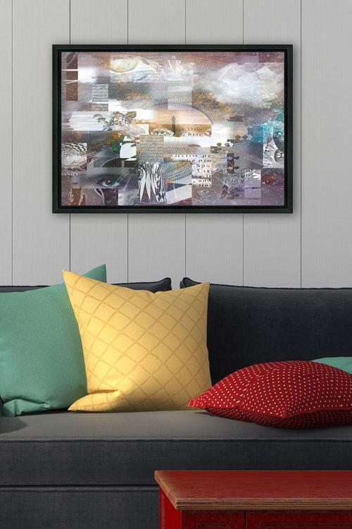 Siyah L Çerçeve Kanvas Tablo 55x75 cm