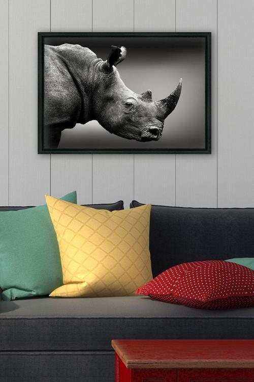 Siyah L Çerçeve Kanvas Tablo 55x75 cm