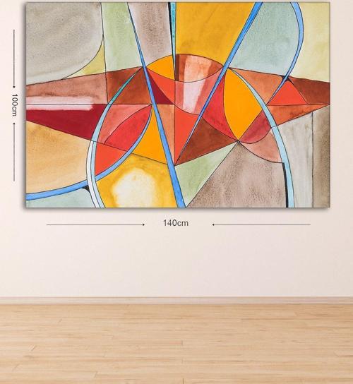 Dev Boyut Dekoratif Kanvas Tablo 100x140 cm