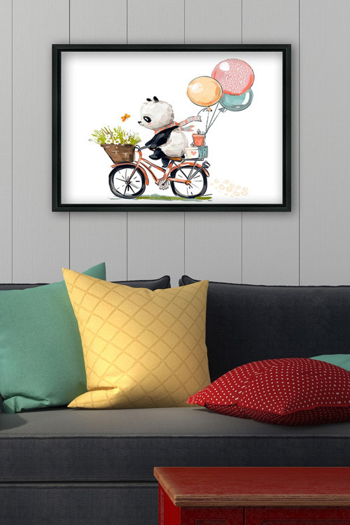 Siyah L Çerçeve Kanvas Tablo 75x105 cm