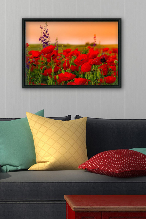 Siyah L Çerçeve Kanvas Tablo 75x105 cm