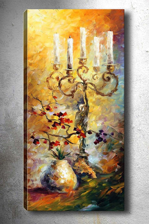 30x90 cm Çiçek Kanvas Tablo