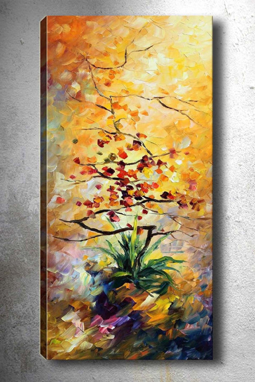 30x90 cm Çiçek Kanvas Tablo