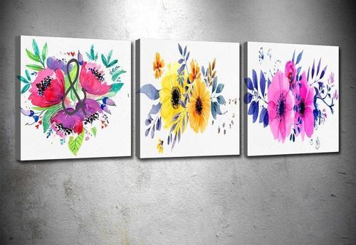 3 Parçalı Kanvas Tablo