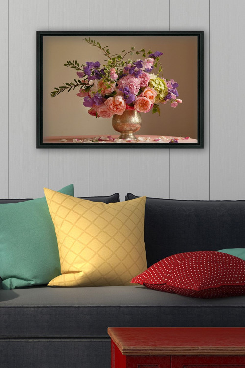 Siyah L Çerçeve Kanvas Tablo 55x75 cm