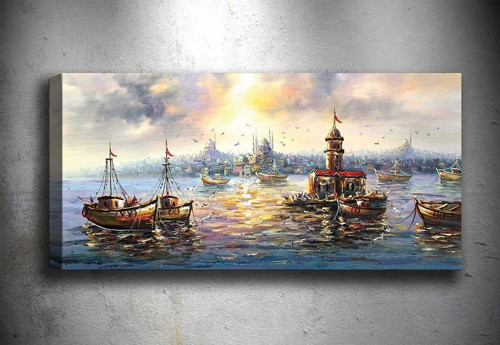 30x90 cm Manzara Kanvas Tablo