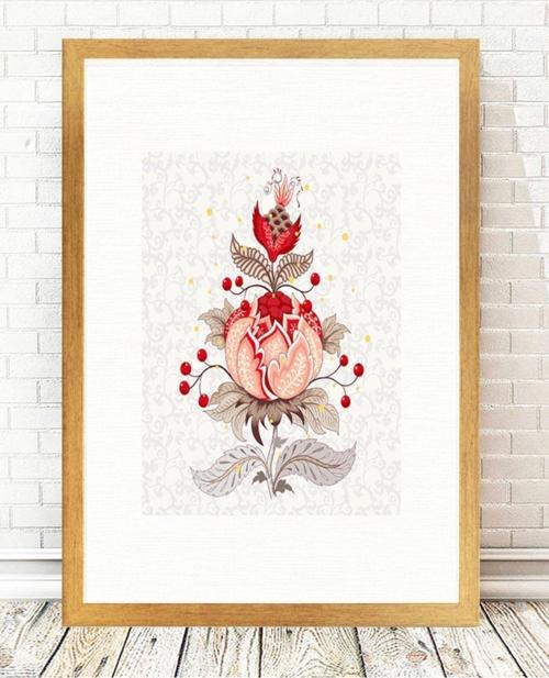 Altın Varak Çerçeveli Tablo 25 cm x 30 cm