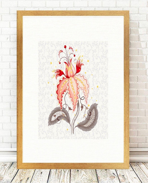 Altın Varak Çerçeveli Tablo 25 cm x 30 cm
